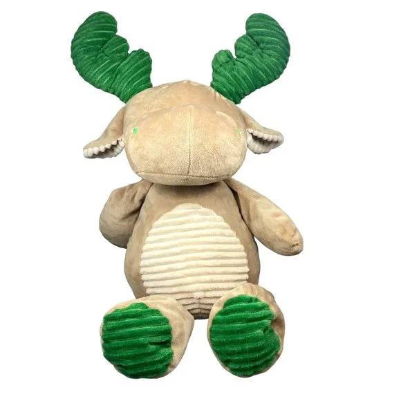 Kelly Toy Plush Stuffed Animal Moose Reindeer 22 " Rattle Head Safety Eyes Q036 - Picture 2 of 16